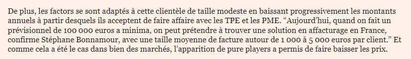 Article LE NOUVEL ÉCONOMISTE : L’affacturage rebondit grâce aux TPE/PME