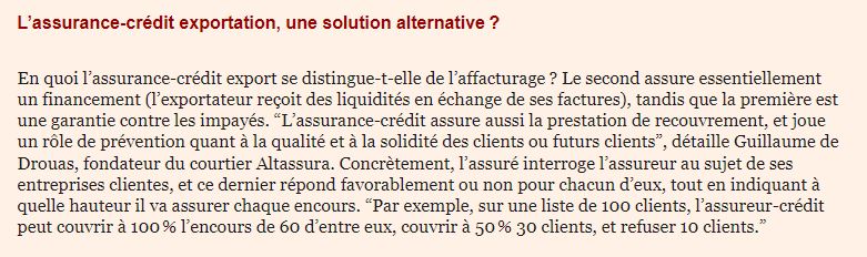 Article LE NOUVEL ÉCONOMISTE : Les factors résilients face à la crise